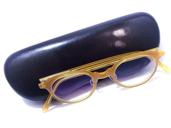 実際に弊社で買取させて頂いた白山眼鏡 ボストンメガネフレーム スケルトンイエロー の画像 6枚目