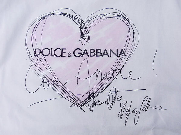 DOLCE&GABBANA/ドルガバ ハートロゴ半袖Tシャツ 限定品/Sの買取実績 