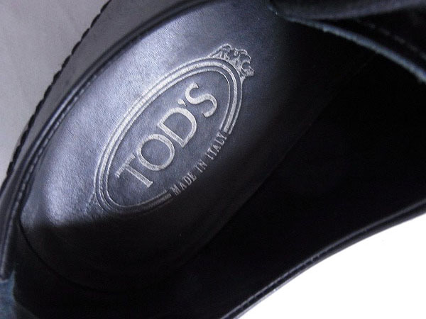 実際に弊社で買取させて頂いたTOD'S/トッズ プレーントゥレザーシューズ/革靴 ブラック/7の画像 6枚目