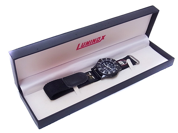 実際に弊社で買取させて頂いたLUMINOX/ルミノックス ナイトホーク 3400 黒 腕時計/F-117の画像 6枚目