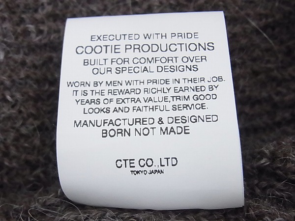 実際に弊社で買取させて頂いたCOOTIE/クーティー アルパカセーター/ニット Vネック 薄茶 Lの画像 7枚目