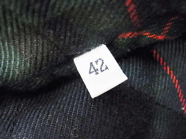 実際に弊社で買取させて頂いたEDIFICE/エディフィス ウール混 メルトンコート 紺/チェック 42の画像 3枚目