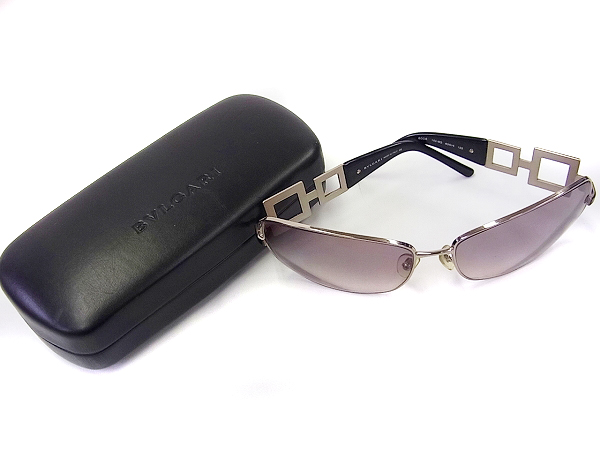 実際に弊社で買取させて頂いたBVLGARI/ブルガリ サングラス めがねフレーム シルバー系 6004の画像 8枚目