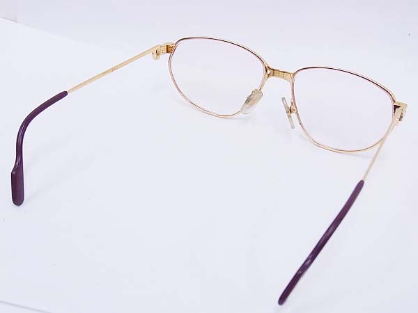 実際に弊社で買取させて頂いたCartier/カルティエ 眼鏡/メガネフレーム ウェリントン型 金の画像 2枚目