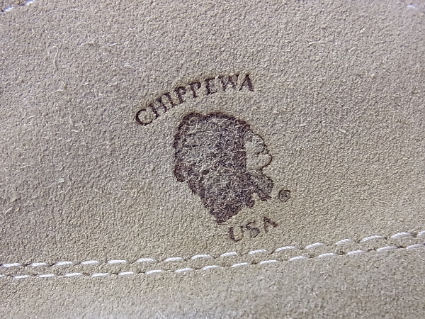 実際に弊社で買取させて頂いたCHIPPEWA/チペワ スエード 踵切替ワークブーツ ベージュの画像 8枚目