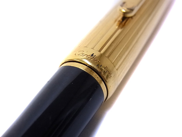 実際に弊社で買取させて頂いたCartier/カルティエ ボールペン 回転式 ブラック×ゴールドの画像 3枚目