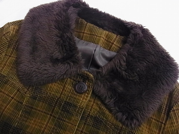 実際に弊社で買取させて頂いたHYSTERICS/ヒステリックス/ヒス チェック柄 コーデュロイコートの画像 2枚目