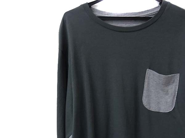 実際に弊社で買取させて頂いたM/エム ロング ポケット Tシャツ クルーネック/15AW-MCS006/Mの画像 6枚目