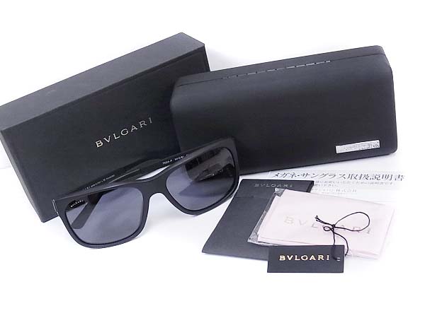 実際に弊社で買取させて頂いたBVLGARI/ブルガリ スクエアサングラス マッドブラック/7024-Fの画像 9枚目