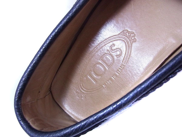 実際に弊社で買取させて頂いたTOD'S/トッズ レザースリッポンシューズ/革靴 ブラック/7の画像 6枚目