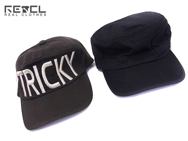 実際に弊社で買取させて頂いたCA4LA/カシラ ワークキャップ 刺繍 ブラック等/2点セット