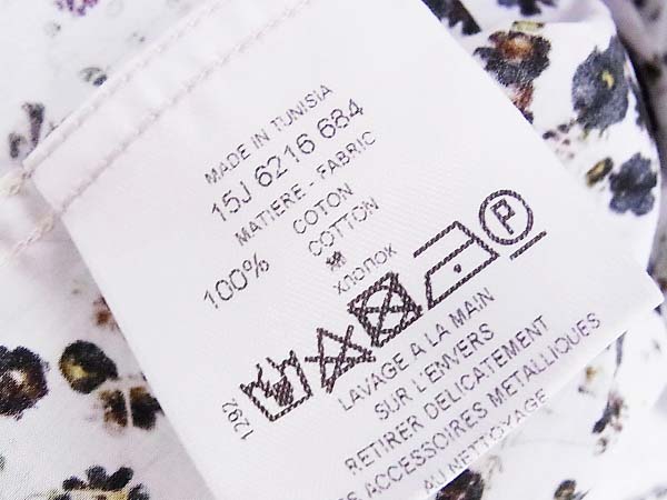 実際に弊社で買取させて頂いたGIVENCHY/ジバンシィ 長袖コットンシャツ 15年 花柄/総柄 37の画像 5枚目