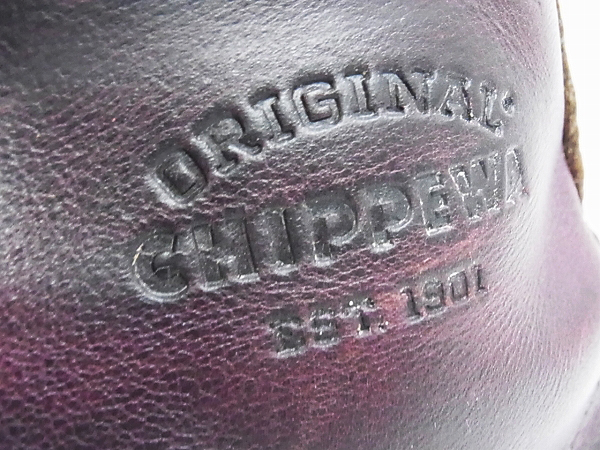 実際に弊社で買取させて頂いたCHIPPEWA/チペワ 6インチサービスブーツ 濃茶/1901m25/US-8Dの画像 8枚目