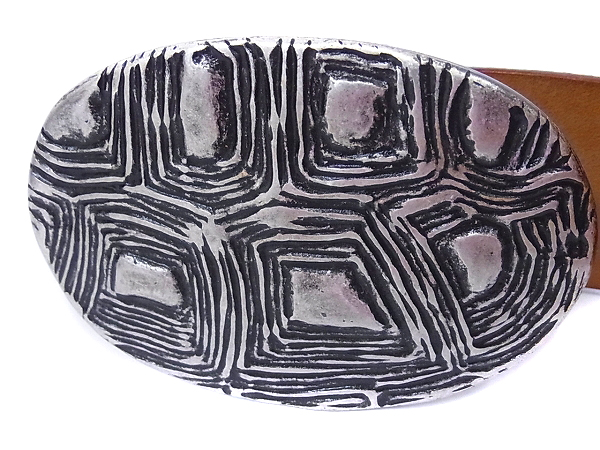 実際に弊社で買取させて頂いたETRO/エトロ レザー メタルバッグル プレーンベルト 2点セットの画像 5枚目