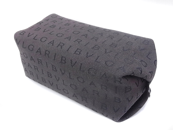 実際に弊社で買取させて頂いたBVLGARI/ブルガリ ロゴマニア コスメポーチ/小物入れ ブラウンの画像 3枚目