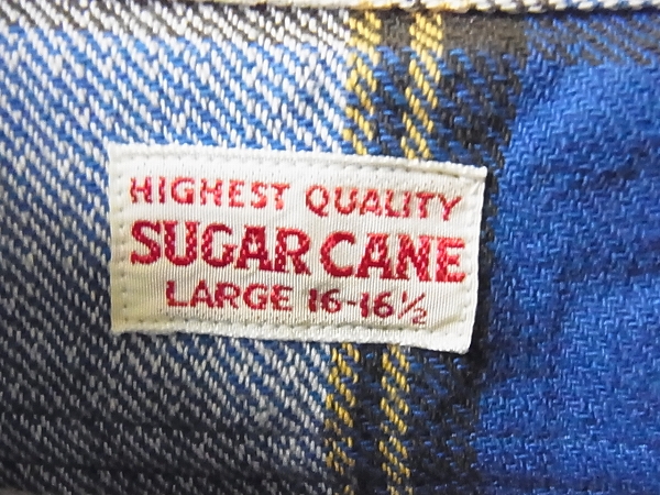 実際に弊社で買取させて頂いたsugar cane/シュガーケーン チェックシャツ ブルー/セットの画像 2枚目