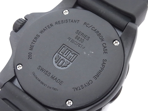 実際に弊社で買取させて頂いたルミノックス[6万↑]Recon Nav Spc 8830 Series /リーコン 黒の画像 5枚目