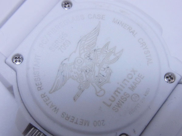 実際に弊社で買取させて頂いたluminox/ルミノックス ネイビーシールズ ホワイト/7050の画像 4枚目