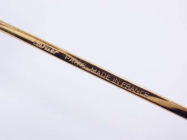 実際に弊社で買取させて頂いたCartier/カルティエ 眼鏡/メガネフレーム ウェリントン型 金の画像 5枚目