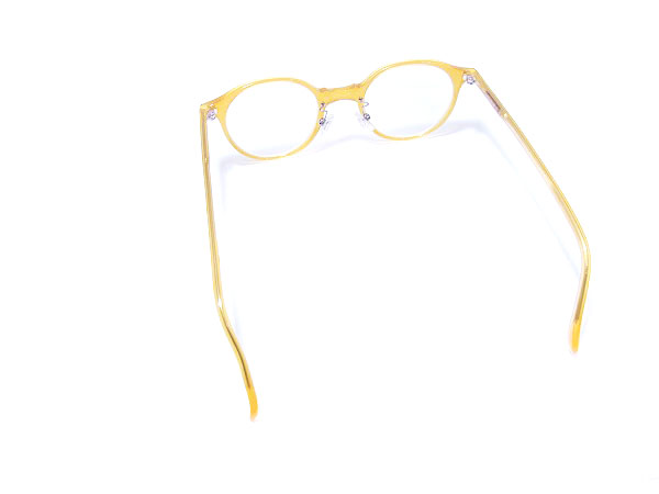 実際に弊社で買取させて頂いた白山眼鏡 ボストンメガネフレーム スケルトンイエロー の画像 2枚目