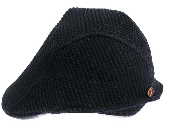 実際に弊社で買取させて頂いたBorsalino/ボルサリーノ 麻 ハンチング帽子 ブラック/FREEの画像 2枚目