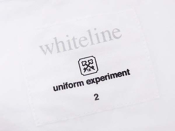実際に弊社で買取させて頂いたuniform experiment FABRIC MIX REGULAR 16SS 切替シャツ 白/2の画像 2枚目