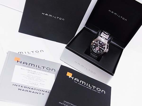 実際に弊社で買取させて頂いたHAMILTON/ハミルトン カーキネイビー フロッグマン H77415133の画像 7枚目