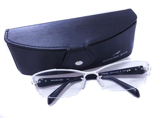 実際に弊社で買取させて頂いたSAMURAI SHO/サムライ翔 ハーフリムメガネフレーム SS-T21 #2の画像 7枚目