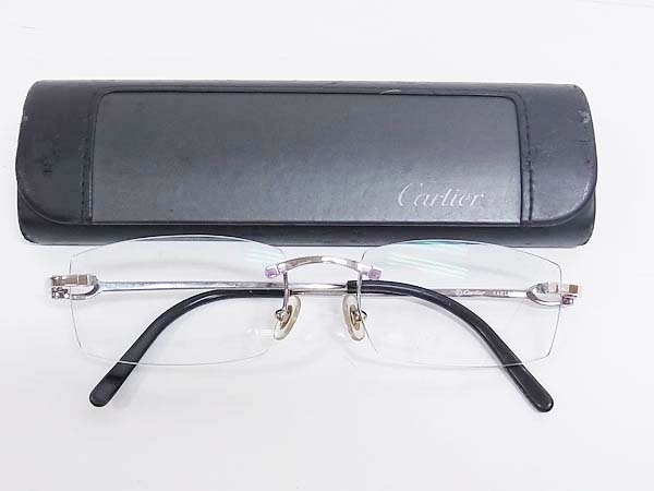 実際に弊社で買取させて頂いたCartier/カルティエ メガネフレーム 度入りレンズ/眼鏡/135の画像 7枚目