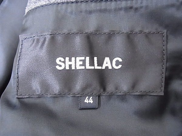 実際に弊社で買取させて頂いたSHELLAC/シェラック タスマニアメルトンピーコート 灰 44の画像 2枚目