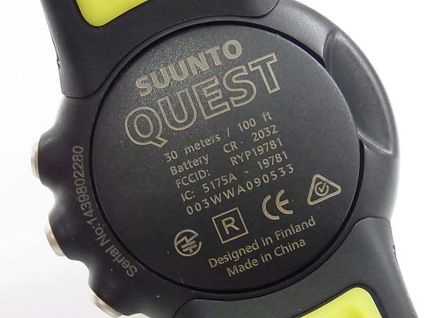 実際に弊社で買取させて頂いたSUUNTO/スント クエスト デジタル腕時計 イエロー/ss019158000の画像 6枚目