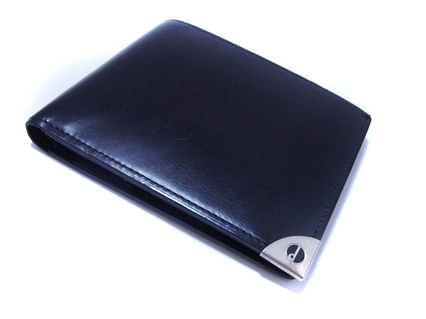 実際に弊社で買取させて頂いたdunhill/ダンヒル 二つ折り財布/ウォレット カーフ ブラックの画像 3枚目