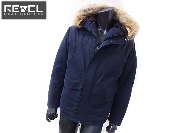 実際に弊社で買取させて頂いたdunhill/ダンヒル ファー付き/ダウンジャケット ネイビー/M