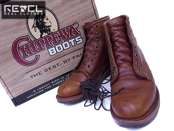 実際に弊社で買取させて頂いたCHIPPEWA/チペワ プレーントゥ ブーツ 90047 ブラウン/8D