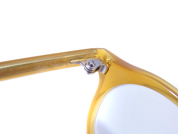 実際に弊社で買取させて頂いた白山眼鏡 ボストンメガネフレーム スケルトンイエロー の画像 4枚目