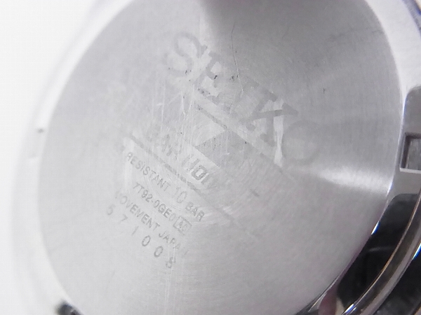 実際に弊社で買取させて頂いたSEIKO/セイコー BAR HONDA クロノグラフ 腕時計/7T92-0GE0の画像 7枚目