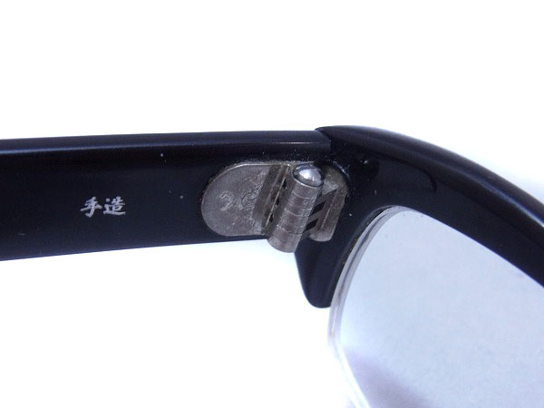実際に弊社で買取させて頂いた金子眼鏡/カネコ 小竹長兵衛作 ナイロールフレーム 黒/T312-1の画像 5枚目