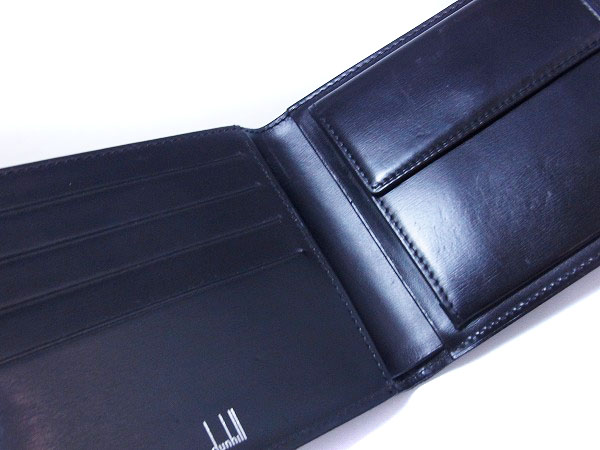 実際に弊社で買取させて頂いたdunhill/ダンヒル 二つ折り財布/ウォレット カーフ ブラックの画像 4枚目
