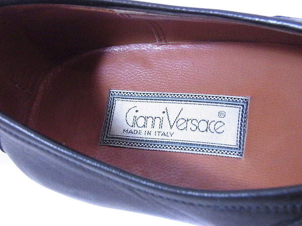 実際に弊社で買取させて頂いたGIANNI VERSACE/ジャンニヴェルサーチ レザーシューズ 黒/7の画像 6枚目