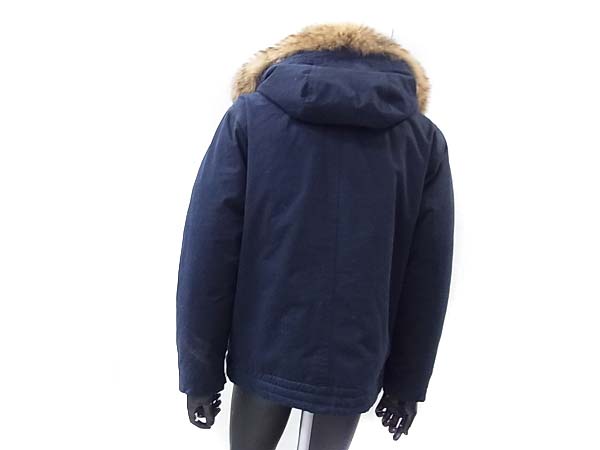 実際に弊社で買取させて頂いたdunhill/ダンヒル ファー付き/ダウンジャケット ネイビー/Mの画像 1枚目