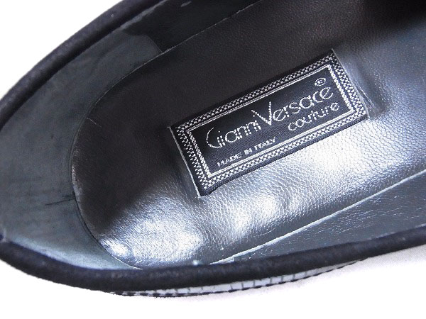 実際に弊社で買取させて頂いたGIANNI VERSACE/ジャンニヴェルサーチ タッセルシューズ 黒/8の画像 6枚目