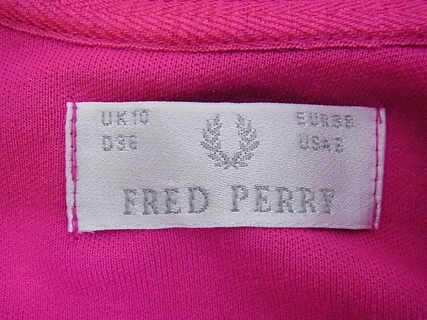 実際に弊社で買取させて頂いたFRED PERRY/フレッドペリー ジップアップ/ジャージ ピンク/UK10の画像 2枚目