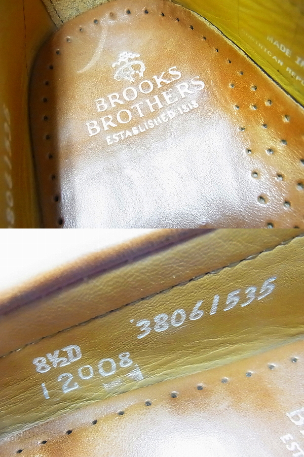 実際に弊社で買取させて頂いたBrooks Brothers/ブルックスブラザーズ コインローファー/8.5Dの画像 5枚目