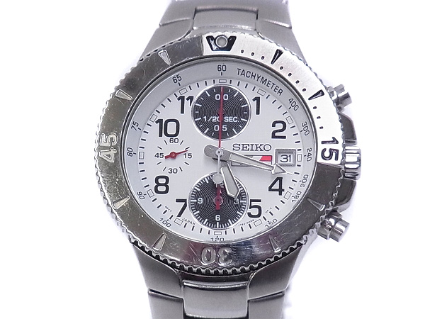 実際に弊社で買取させて頂いたSEIKO/セイコー BAR HONDA クロノグラフ 腕時計/7T92-0GE0の画像 2枚目