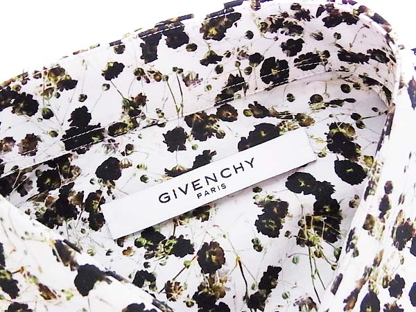実際に弊社で買取させて頂いたGIVENCHY/ジバンシィ 長袖コットンシャツ 15年 花柄/総柄 37の画像 4枚目