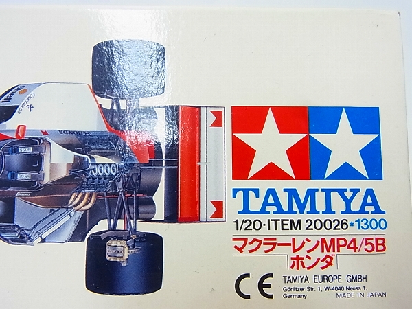 実際に弊社で買取させて頂いた[未使用]TAMIYA/タミヤ マクラーレンMP4/5B HONDA/ホンダ 1/20の画像 2枚目