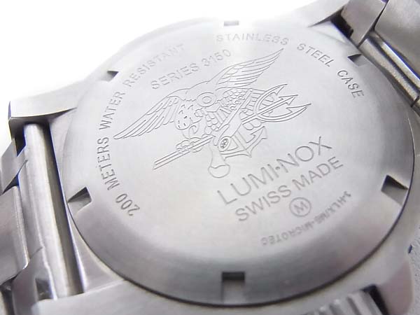 実際に弊社で買取させて頂いたLUMINOX/ルミノックス ネイビーシールズ メタルバンド 3150の画像 3枚目