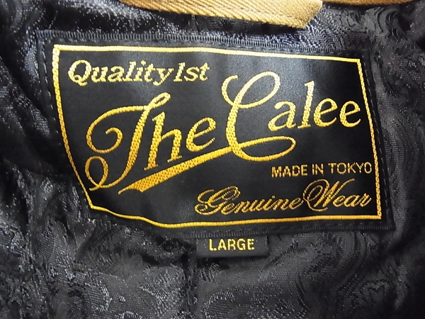 実際に弊社で買取させて頂いたThe Calee/キャリー バック刺繍入り 中綿ジャケット カーキ/Lの画像 2枚目