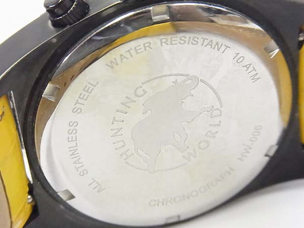 実際に弊社で買取させて頂いたHUNTING WORLD/ハンティングワールド アベンチュラ/HW006 黄黒の画像 4枚目