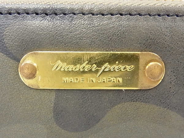 実際に弊社で買取させて頂いたmaster-piece/マスターピース レザー長財布 カーキ/カモ 04260の画像 3枚目